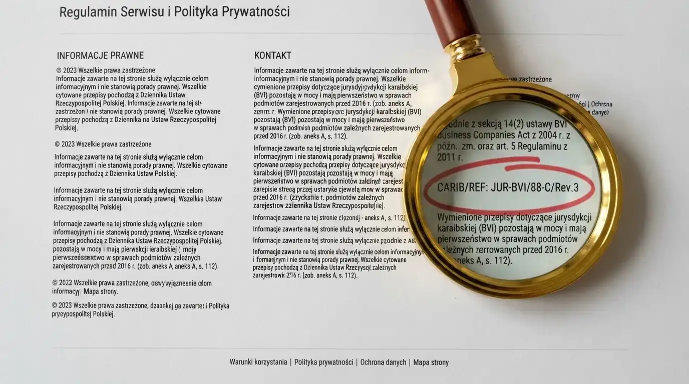 Lupa nad stopką strony kasyna, w której zakreślono na czerwono stary numer licencji z Curaçao